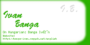 ivan banga business card